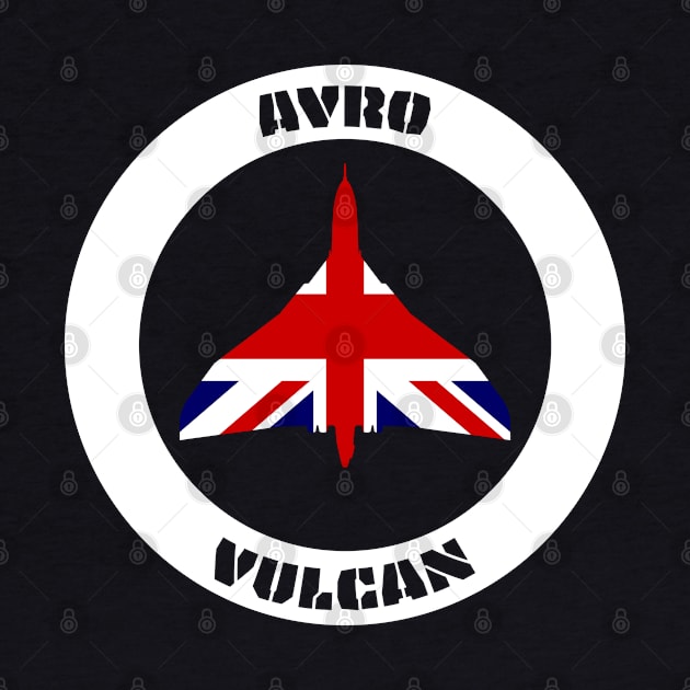 Avro Vulcan Bomber and Union Jack by BearCaveDesigns